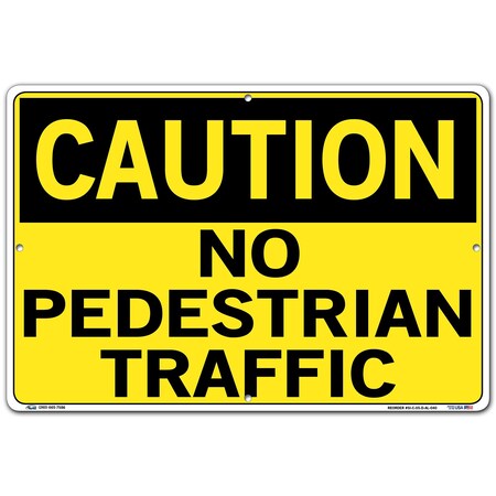 Vestil Aluminum Sign, 12-1/2" H, 18-1/2" W, Aluminum, Rectangle, English, SI-C-05-D-AL-040 SI-C-05-D-AL-040
